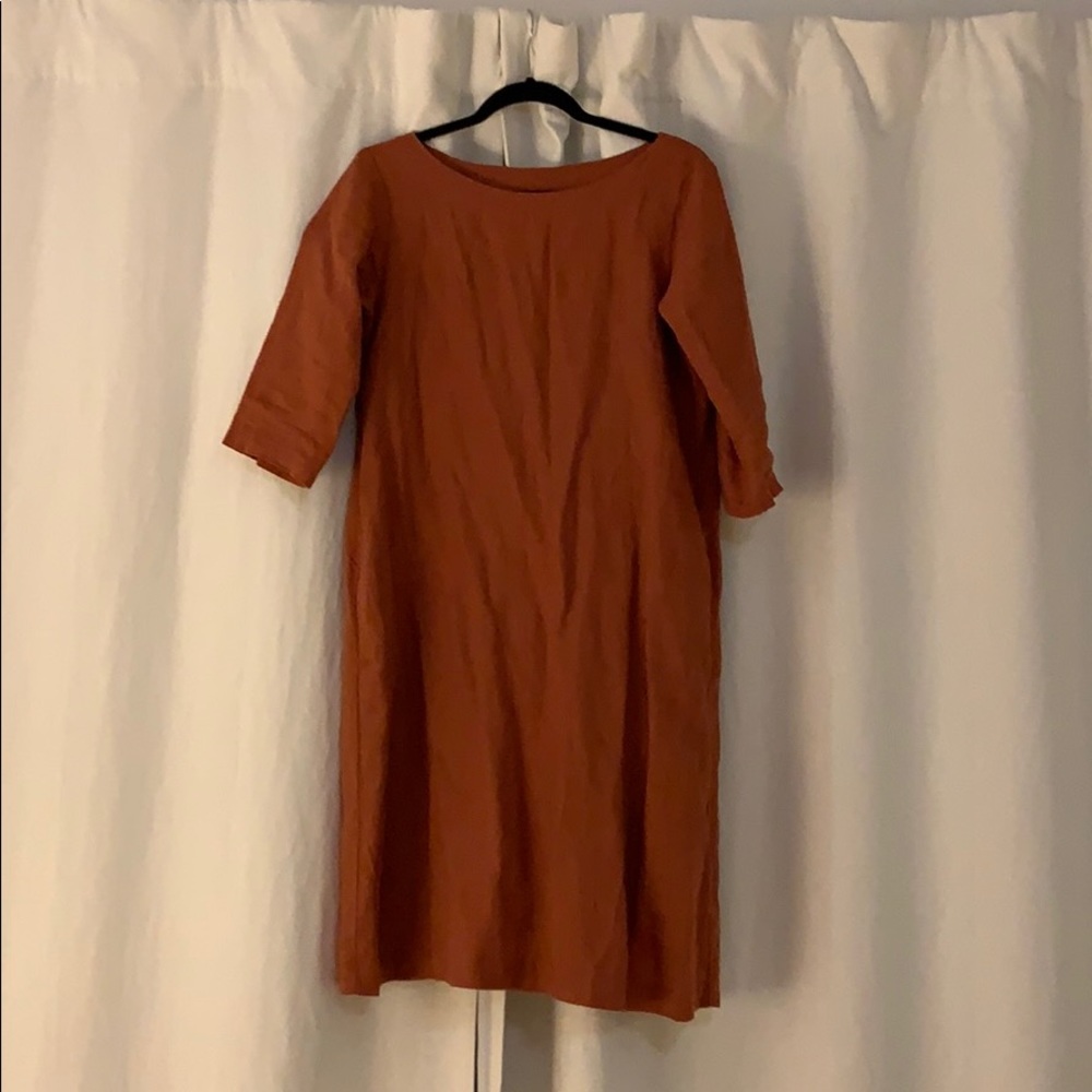 Not perfect linen burnt Orange dress